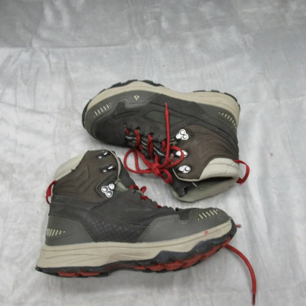 Vasque Kids‎ Hiking Boots 5 Brown Waterproof Red Laces Trail Trekking Breeze AT